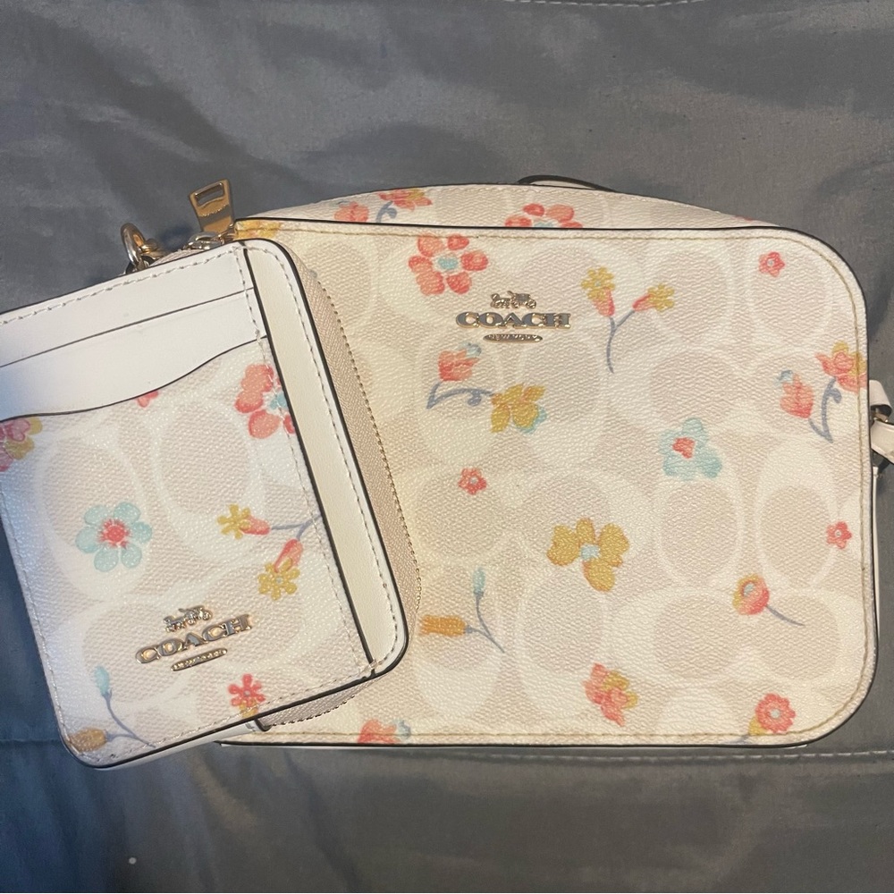 Mini Camera Bag In Signature Canvas With Mystical Floral Print